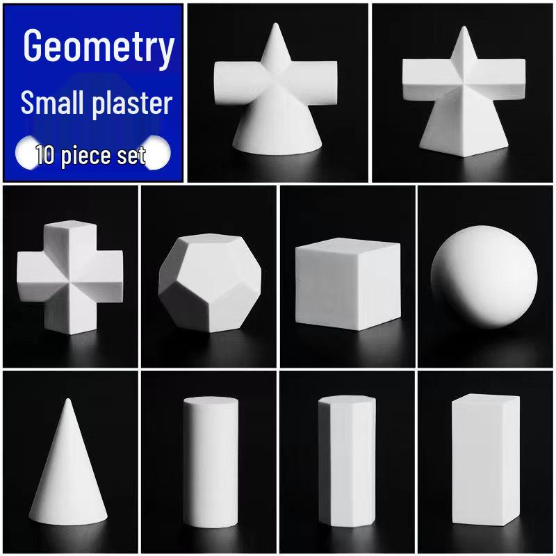 

Mini Geometric Resin Plaster Statues: 6-7cm Sketch Head & Guard Figurines Pack of 10