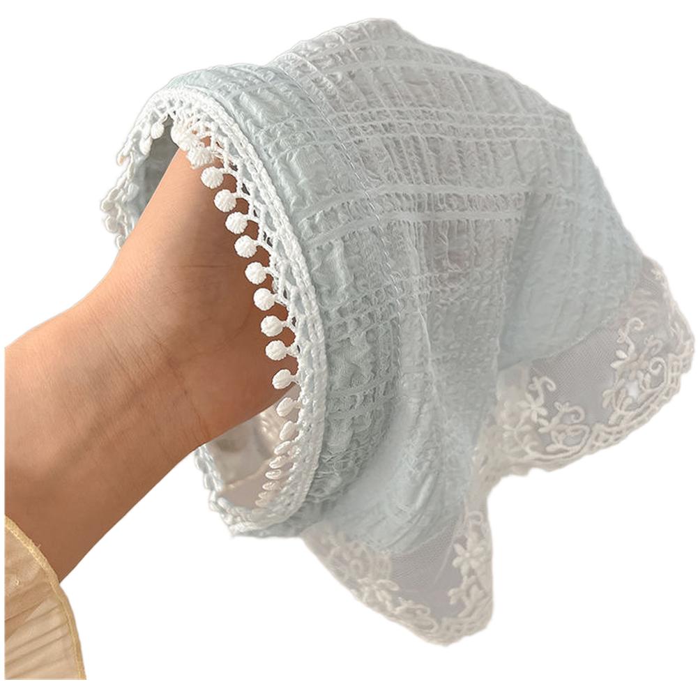 Delicate Lace Patterns Vintage Lace Hairband Plaid Triangle Scarf