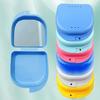1/5 Pcs Denture Tray Box With Mirror Dental Retainer Box Case Plastic Teeth Container Denture Box False Teeth Protective Case