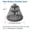 Patio Garden Fountain Cover Oxford Cloth Drawstring Winter Dust Cover Outdoor Winter Outdoor Fountain Waterproof Cover