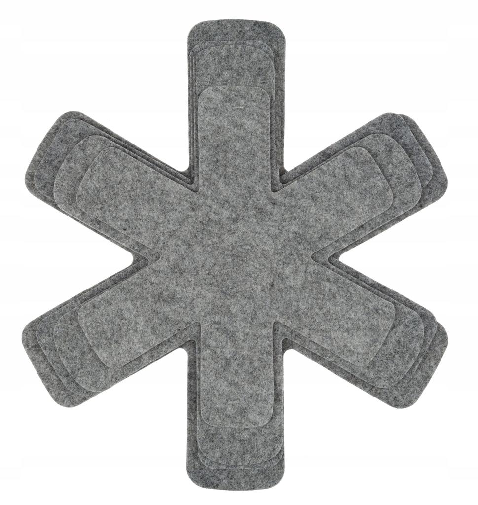 KADAX Przekładki Do Patelni Garnków Komplet 4 szt szare