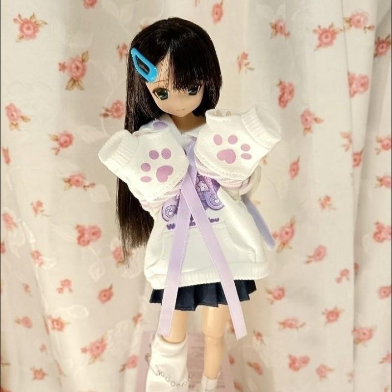 OB11 BJD Doll Hoodie Sweater Cat-Themed Gaming Outfit Cotton Blend Unisex Pullover 12-inch Dolls