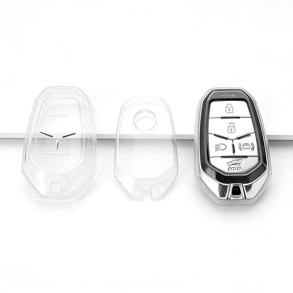 Coque Souple en TPU pour Clé de Voiture Ssangyong Rexton Y400 Y450 G4 (2021-2022) Porte-Clé Coque de Protection pour Clé de Voiture