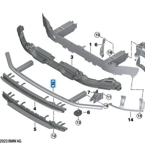 BMW 5 Series G68 Front Bumper Small Frame 51115A02FB0