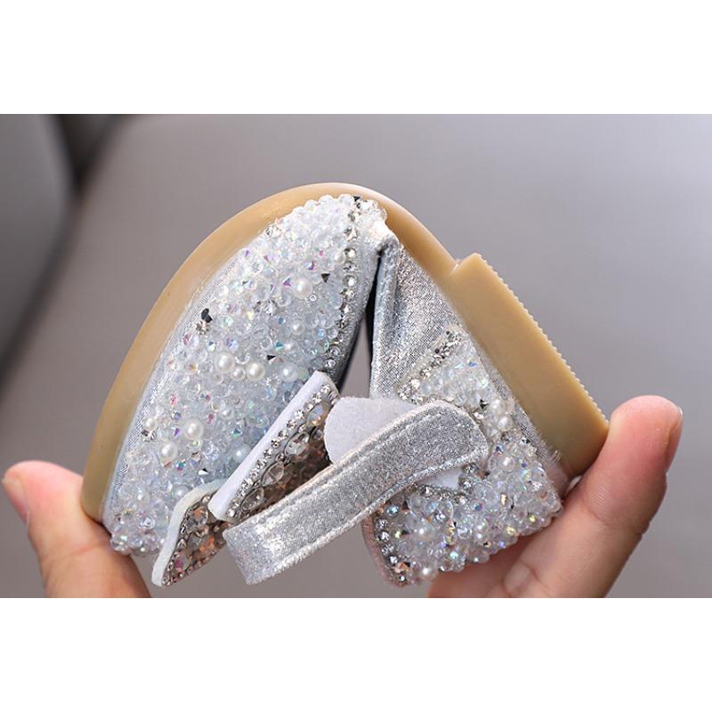 Autumn new style ladylike baby girl girls' princess rhinestone flat shoes, leather shoes, dance performance shoes
