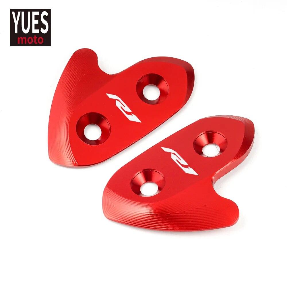 Moto Accessories Mirror Hole Cover Windscreen Driven Mirror Eliminators Cap For YAMAHA R1 R1M YZF R1 2015 2016 2017 2018