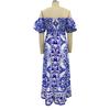 Summer Women's Dress Fashion One Neck Bohemian Print Dresses