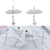 Plush Wing Heart Charm Pendant Chain Hanging Decoration for Keys Bag Purse