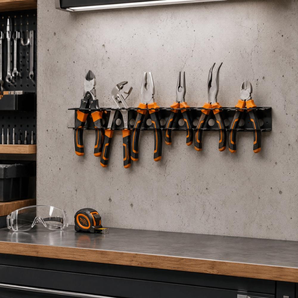 Heavy Wall Mount Screwdriver Holder Carbon Steel Hand Tools Organizer Home
