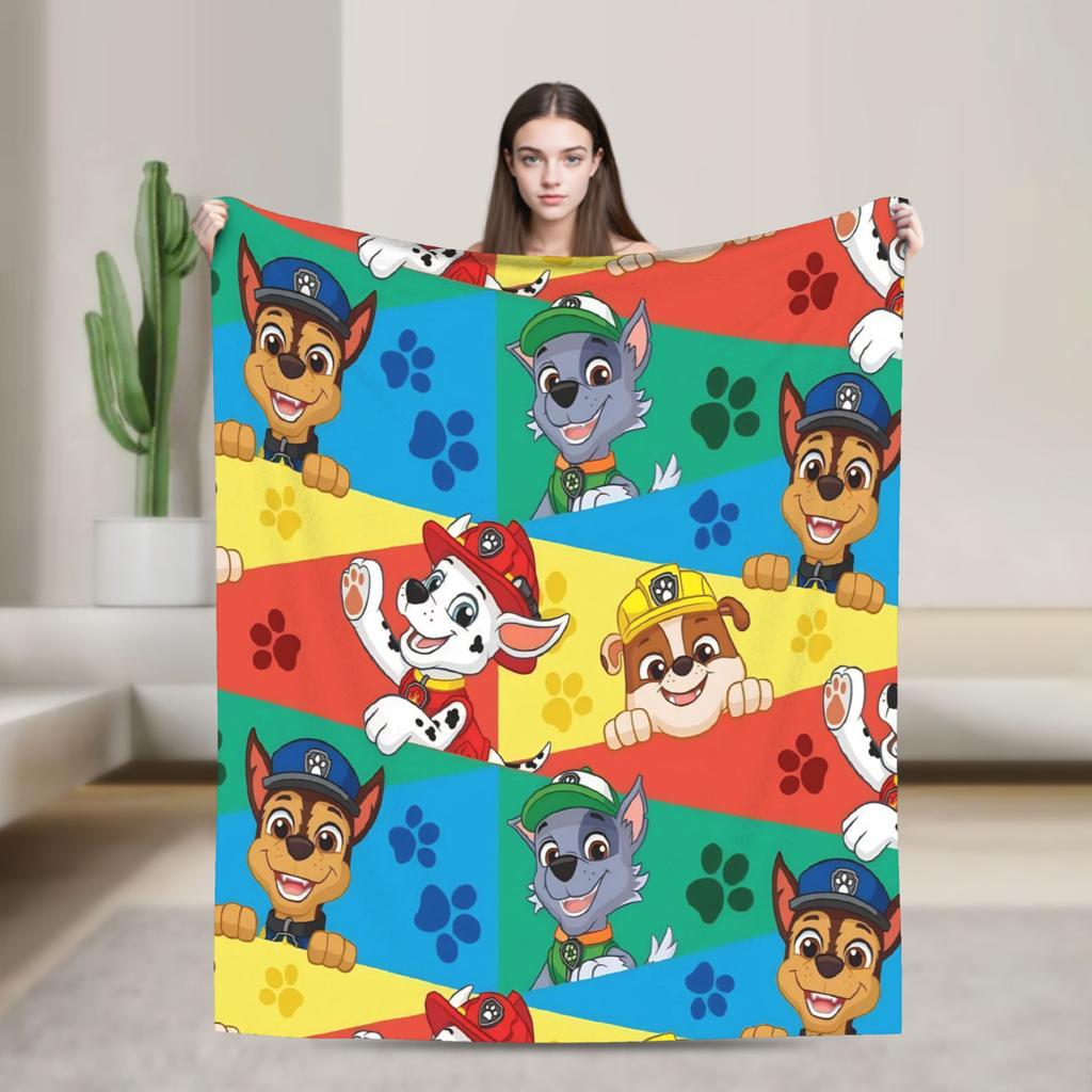 Paws Dog Cartoon blanket  Flannel Funny Breathable Throw blankets for Coverlet Decoration