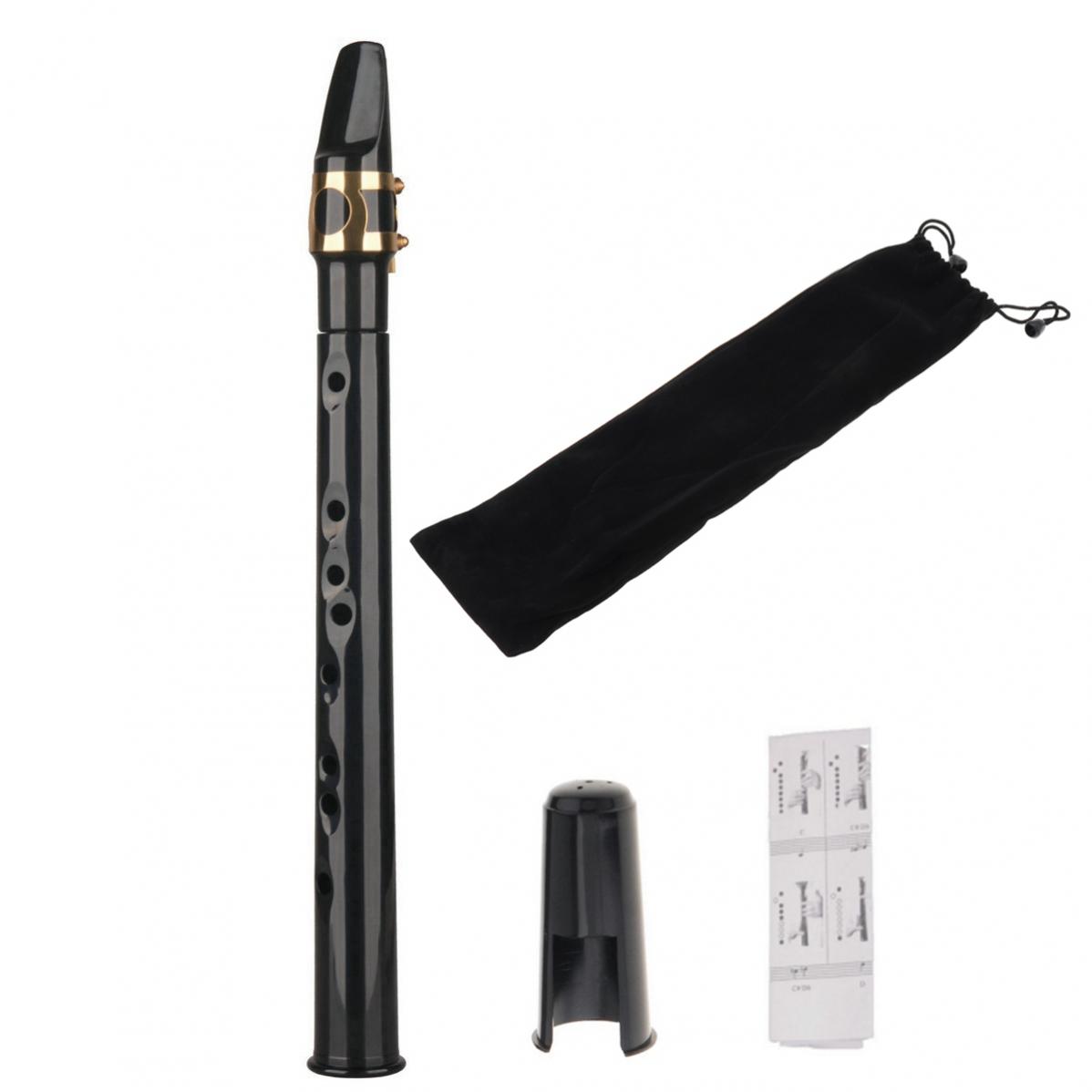 

Мини-саксофон с 8 отверстиями, красочный карманный саксофон с сумкой для переноски для начинающих чёрный