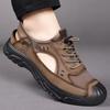 2025 Summer Sandals New Bag Head Hollow Wading Shoes Men's Casual Soft Sole Breathable Hole Shoes Men's Shoes