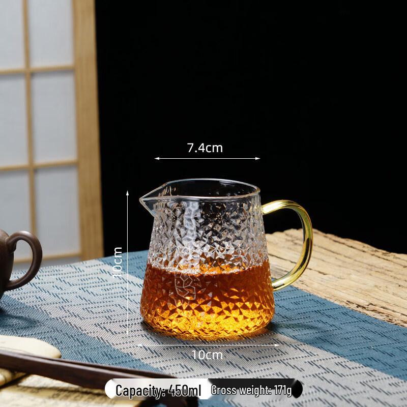 Hammered High Borosilicate Glass Gongfu Tea Fairness Cup