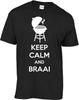 Barbeque Braai Wors Biltong Pap Keep Calm and Braai T Shirts for Men