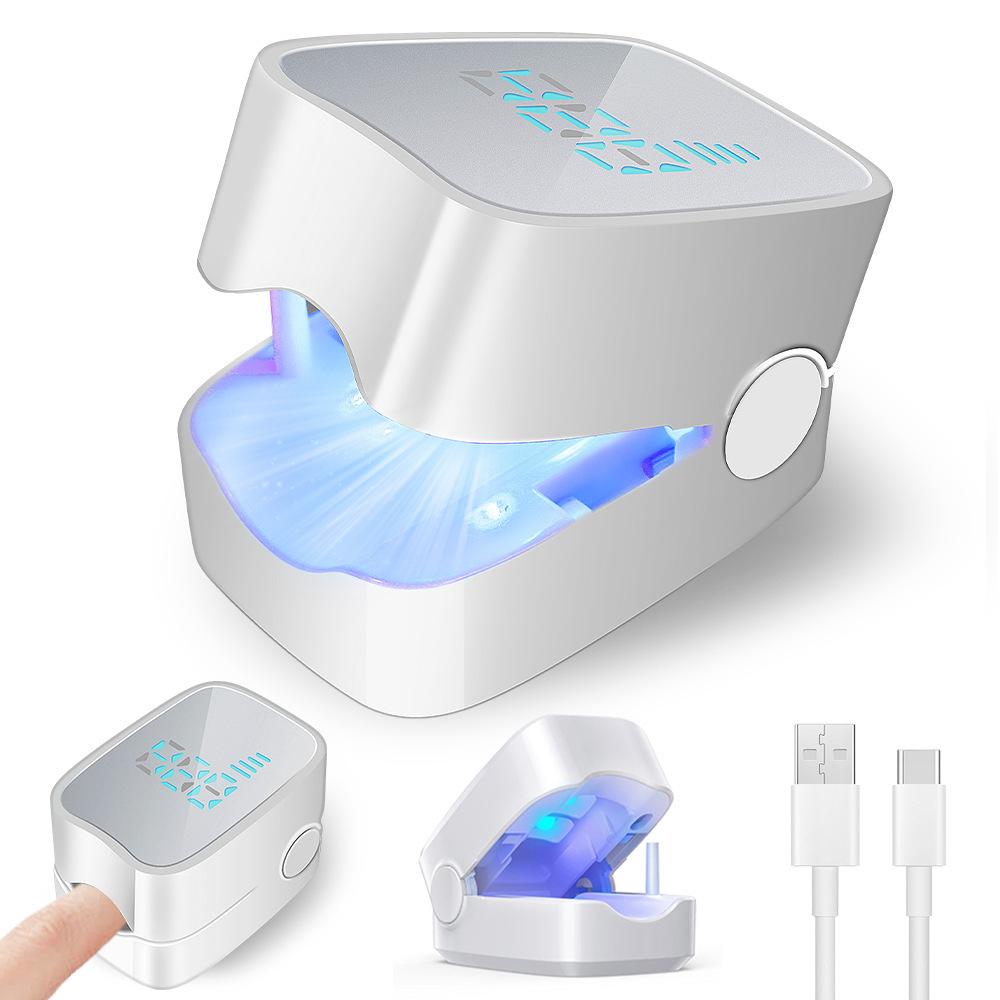 1Pc Nail Fungus Lamp Utensils Intelligent Cleaning Laser Disinfection Nail Art Uv Lamp Mini Fully Automatic