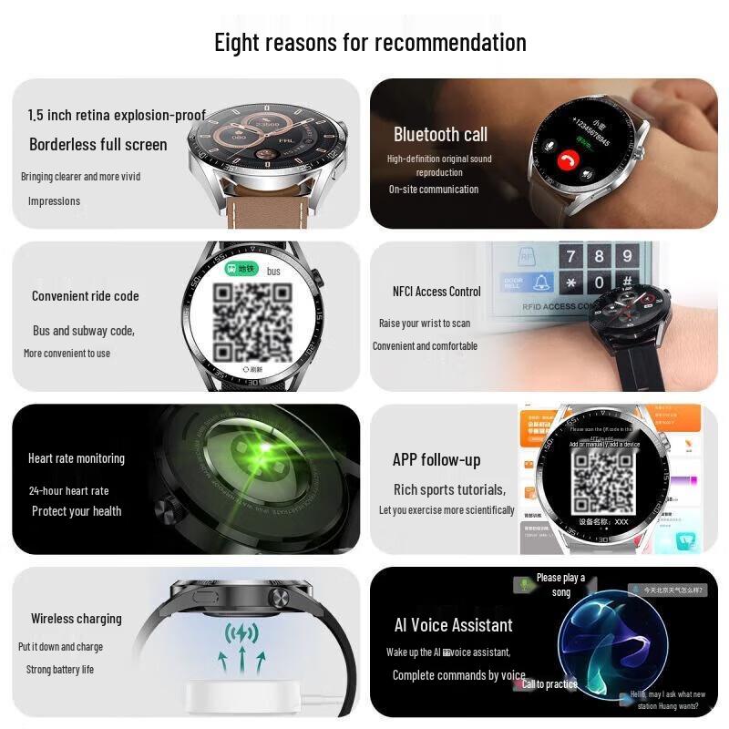 Lefit GT4MAX Smartwatch with Bluetooth Calling & NFC (CN Version)