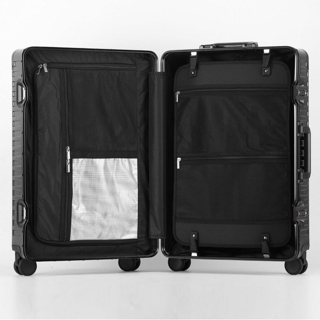 Aluminum-Magnesium Alloy Trolley Case with Universal Wheels