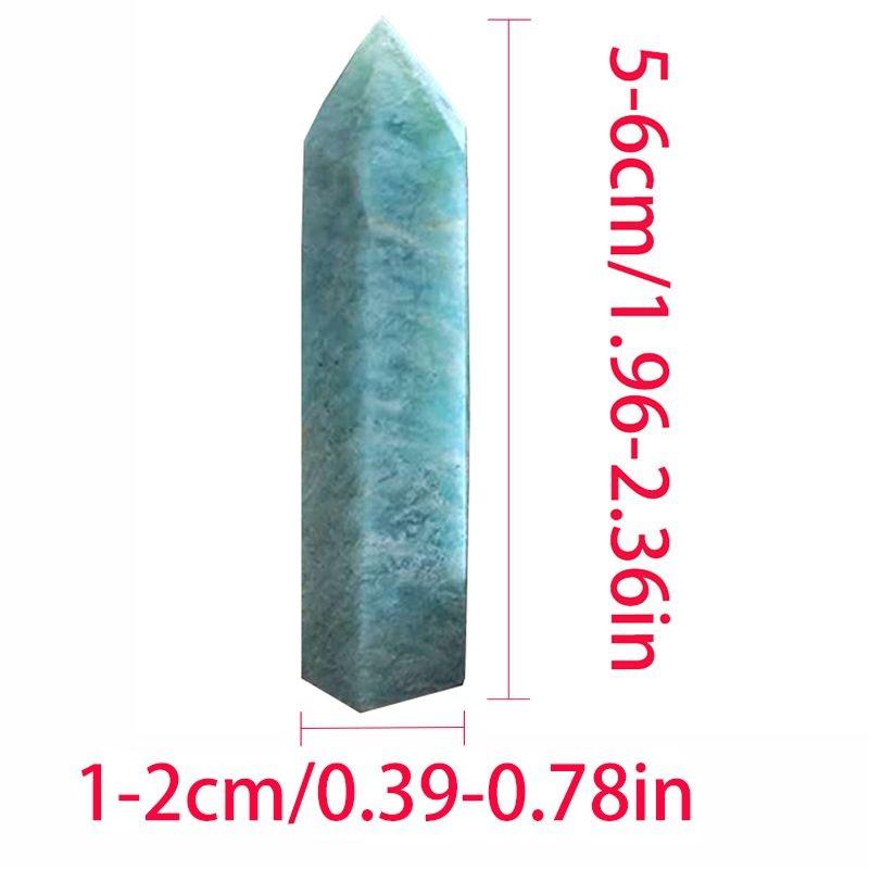 Unique 1pc Natural Blue Amazonite Stone Crystal Wand For Spiritual Growth And Healing