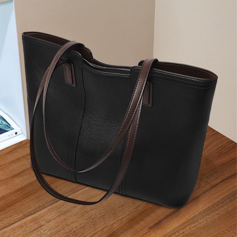 Lao Ren Tou Women's Top-Grain Leather Large Tote Bag