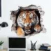 3D Tiger Wall Sticker Self Adhesive for Kids Room Entrance Home Decor Breakthrough Illusion Design