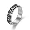 Star & Moon Titanium Steel Rotating Anti-Anxiety Couple Ring