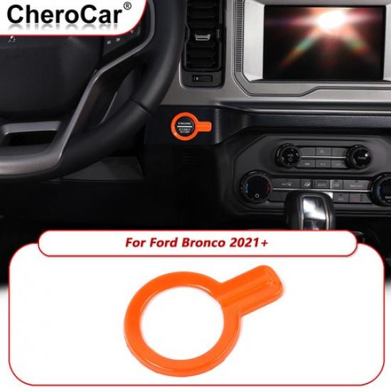 Orange Car Engine Start Stop Push Button Cover Decor Trim for + Ford Bronco