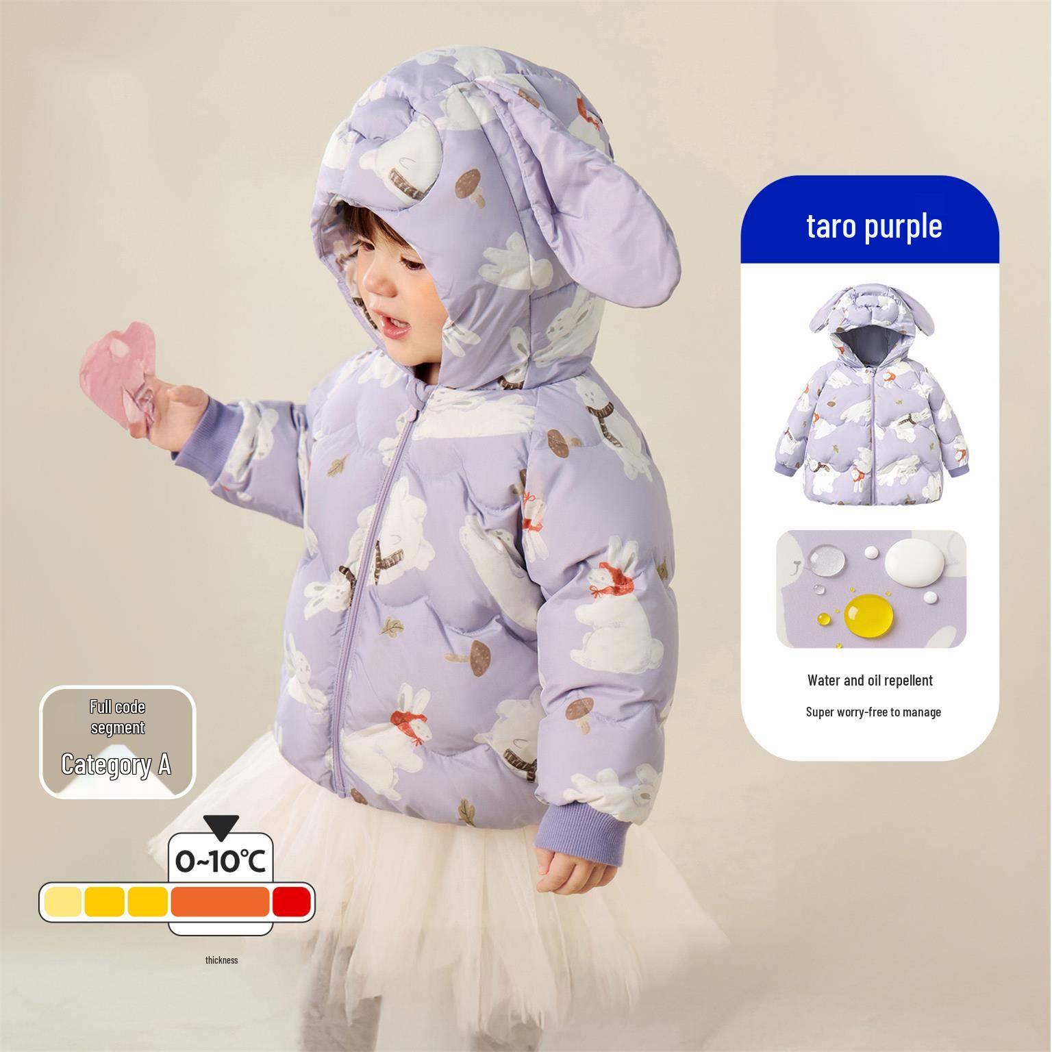 Pumpkin Baby Down Jacket - Unisex Three-Proof Winter Coat for Kids, Thick and Warm. 110 cm
