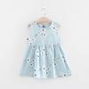 Baby Girls Summer Dress Sleeveless Hollow Back Pleated Skirt T-Shirt Dress 0-24 Months Breathable Photoshoot & Party Outfit