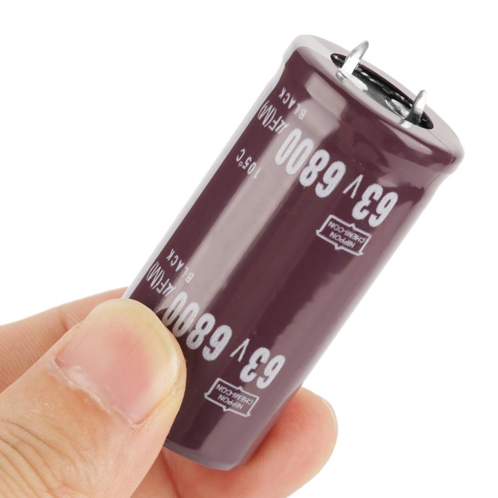 2pcs 63V 6800uF Electrolytic Capacitor 25 × 50mm 105℃