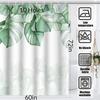 Tropical Leaves Bathroom Shower Curtain Boho Watercolor Print Modern Waterproof Polyester Curtain for Bathroom Decoration