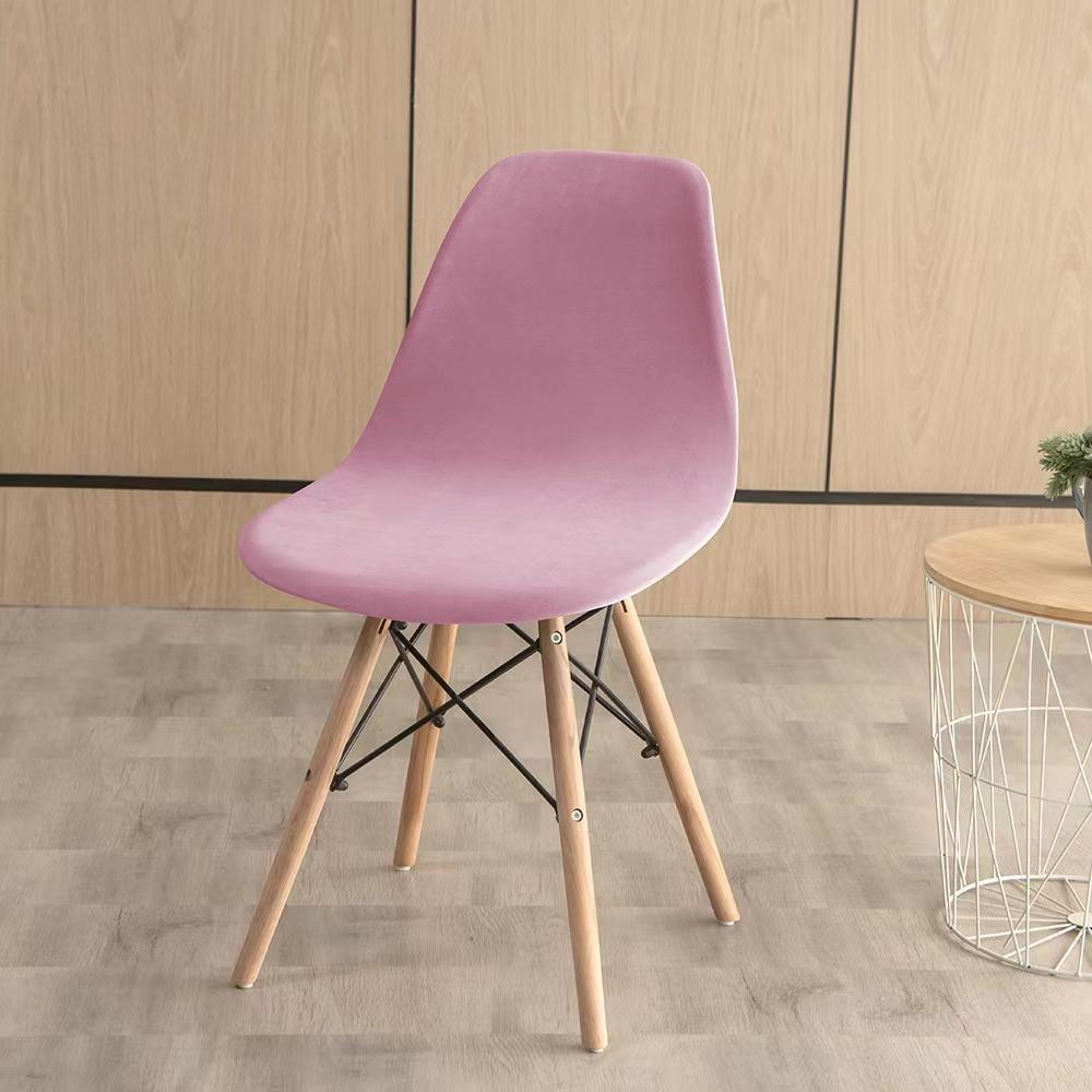 

1/2/4/6 шт., однотонный чехол на сиденье для офисного стула, безрукий корпус, бархатная ткань, однотонный интегрированный чехол на подушку для стула 1 Piece розовый