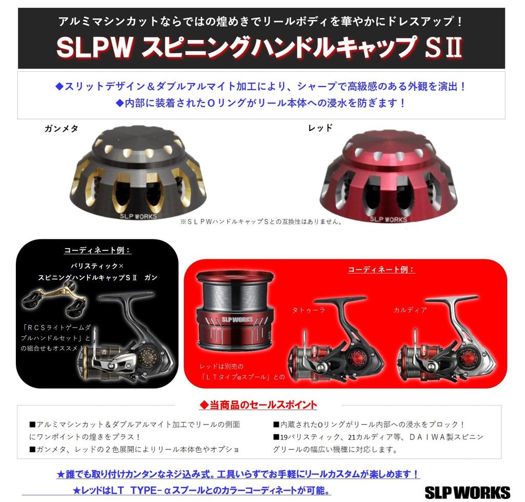 Daiwa Slp Works SLPW Spinning Handle Cap S II GM Gunmetal