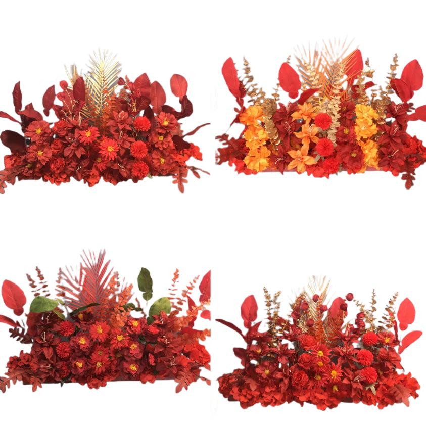 Großes Seidenblumen Hochzeitsgang & T-Bühnen Dekorationsset