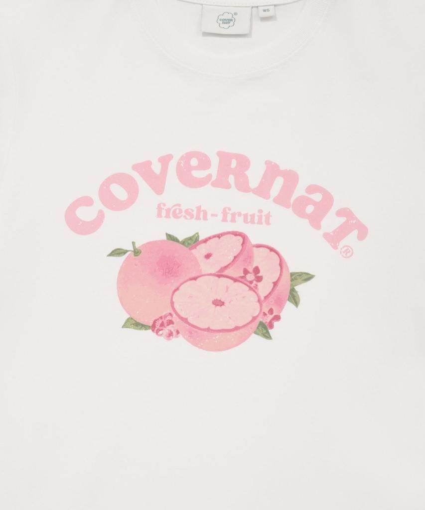 COVERNAT WOMAN Crop Fruit T-Shirt White