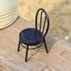 Miniature Chair, Tiny Metal Round Chair, Realistic Furniture Miniature, Mini Collectible Chair for Doll Mansion Miniature Rooms