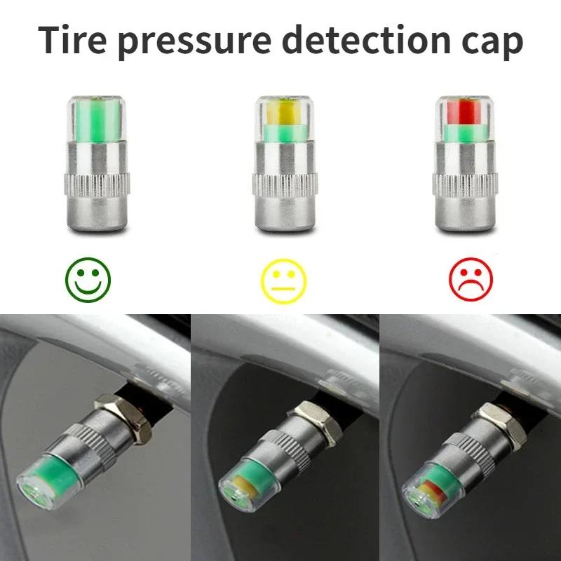 2/4PCS Car Truck Motorcycle Tire Pressure Monitoring Alarm Auto Tire Pressure Indicator Caps Tire Air Alert Cap Car Accessories