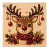 Handgefertigte Dekorationsornamente DIY Weihnachts-Perlenmalerei Kunst-Kit mit Holzrahmen, Basteln, Kranz-/Weihnachtsmann-Bastelsets zur Entspannung Claus/Weihnachten