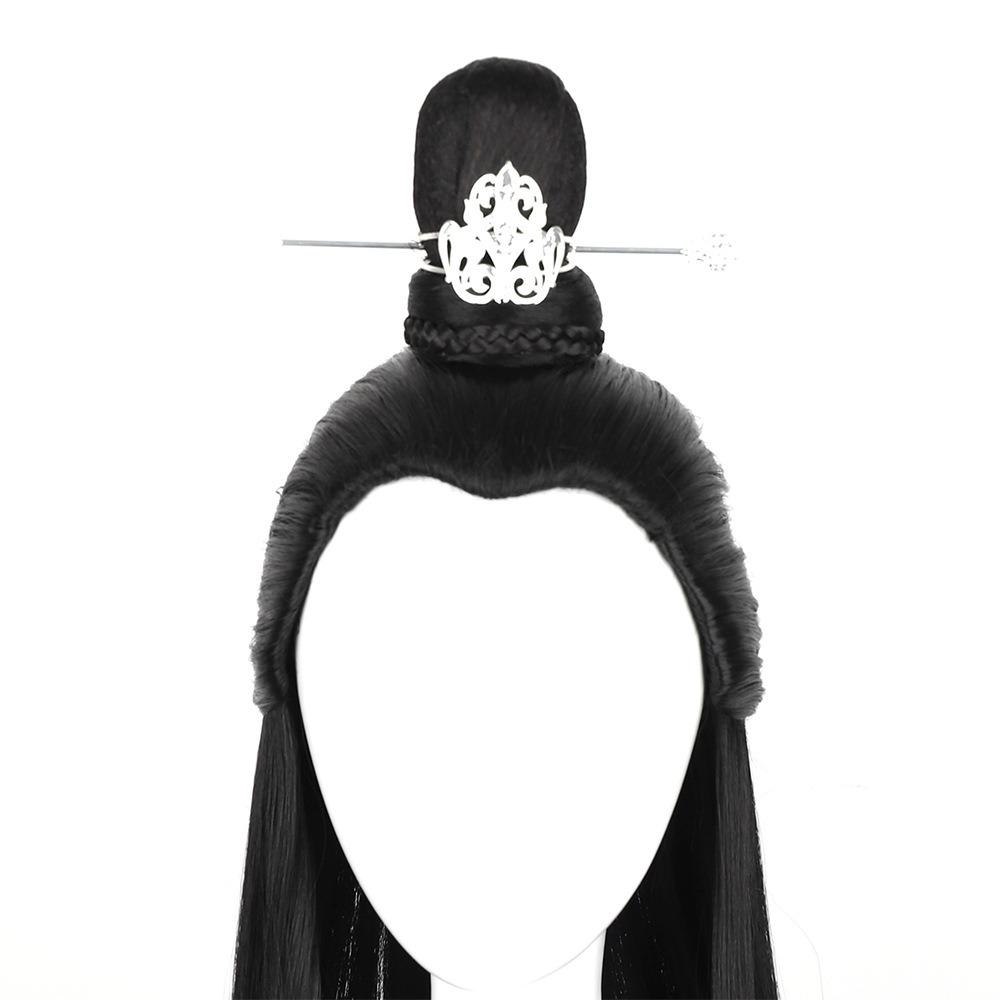 Podoabă de cap antică Stil antic Coroană de păr Ac de păr Hanfu Coc de păr fals Dinastia Tang