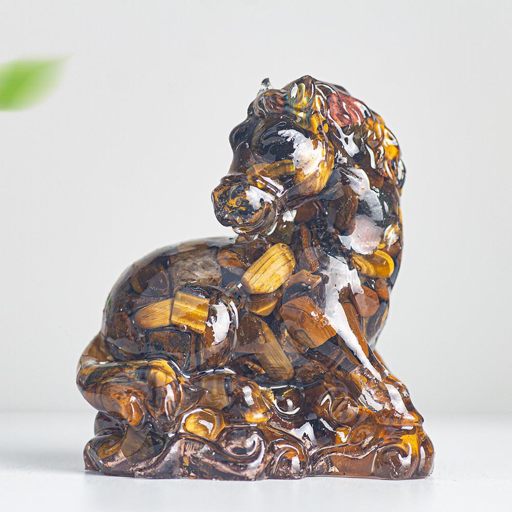 Natural Crystal Resin Figurine With Success Symbol For Home Decoration Gift