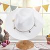 (One Size, White) Straw Sun Hat for Women and Men Fashionable Wide Brim Sun Protection Panama Caps
