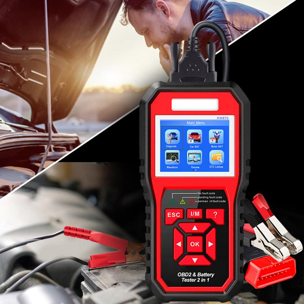 Profession Auto Battery Tester Scanner Diagnostic Tool Code Reader for Vehicle Troubleshooting Efficient Fault Detection