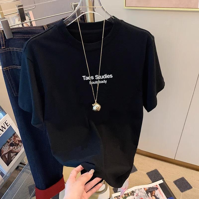 2025Printed Short Sleeve Plus Size Women's Short Sleeve T-Shirt Summer Loose Women's T-Shirt High Quality Letter Pattern CCXX213