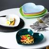 Creative Pink Heart Ceramic Plate Home Western Steak Order Breakfast Dessert Fruit Salad Plate Hotel Restaurant Cooking Dishes