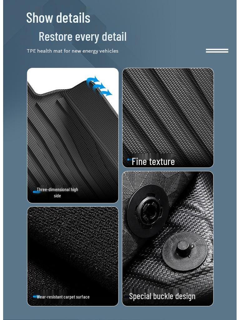 Eco-Friendly TPE Floor Mats for 18-26 Volvo XC60 - Includes Dirt-Resistant Trunk Mat