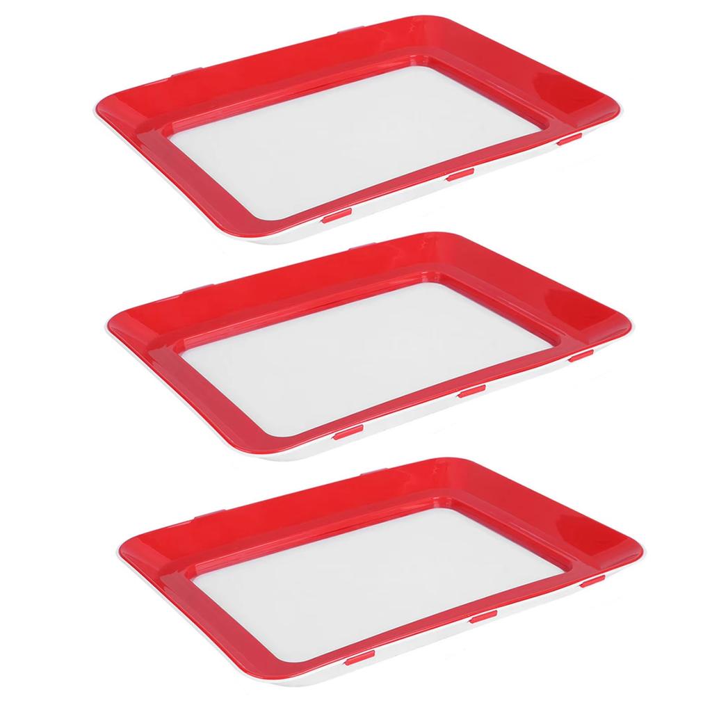 Creative Food Preservation Tray Reusable Stackable Food Tray Safety Plastic Meat Refrigerator Storage Tray Kitchen Tools