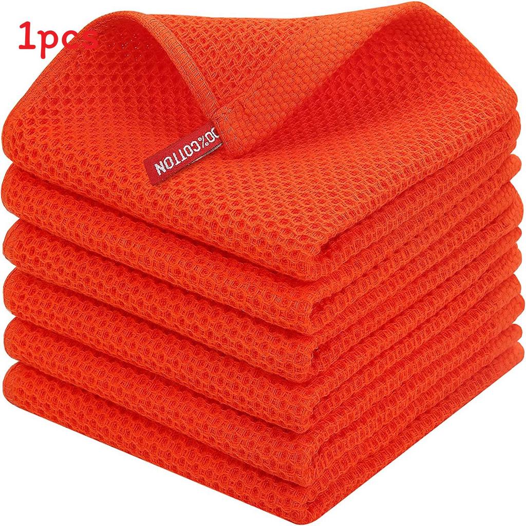 Pure Katoen Wafel Keukenhanddoek Met Absorberend Stof Voor Thuisgebruik
