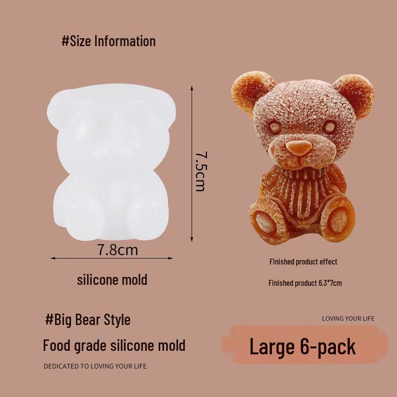 Cute Bear Silicone Ice Cube Mold