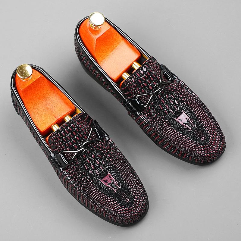 

FashionTalian Handmade Shoes Натуральная кожа Высококачественные мокасины Слипоны Мужская повседневная обувь Высококачественные мокасины Мужская деловая обувь 47 вино красного