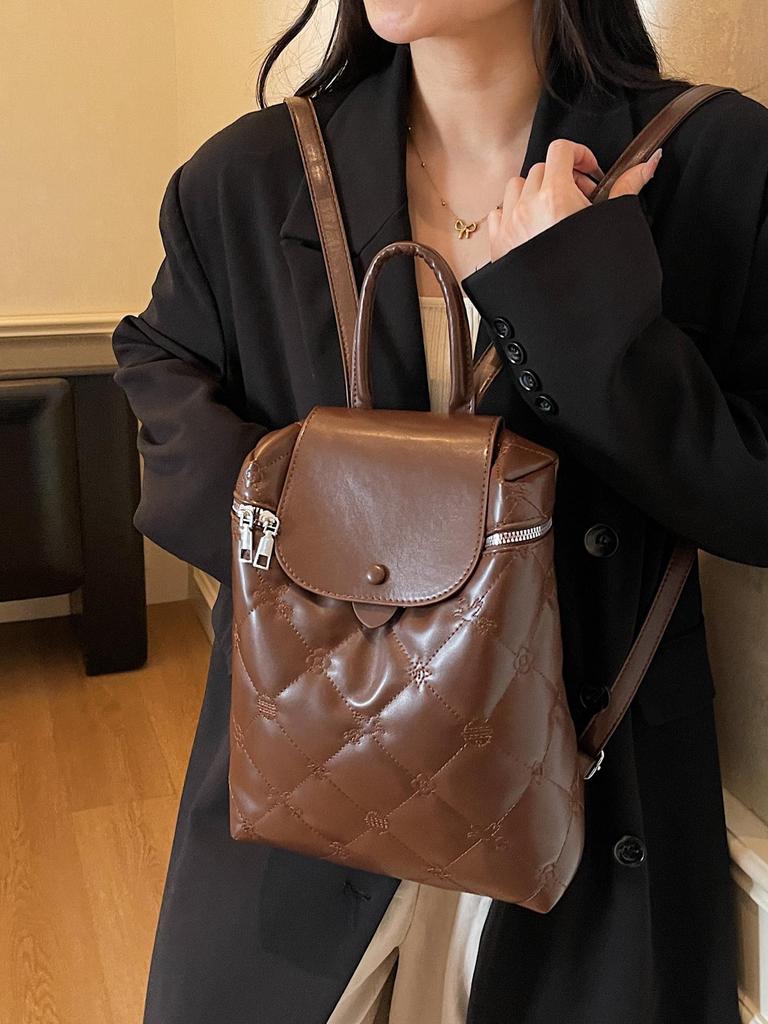 Korean Women's Minimalist Backpack 2025 - Trendy, Large-Capacity Autumn/Winter Handbag & Commuter Bag