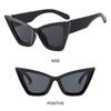 Fashion Oversized Cat Eye Sunglasses UV400 Beach Travel Punk Sun Glasses Black Shades for Women & Men